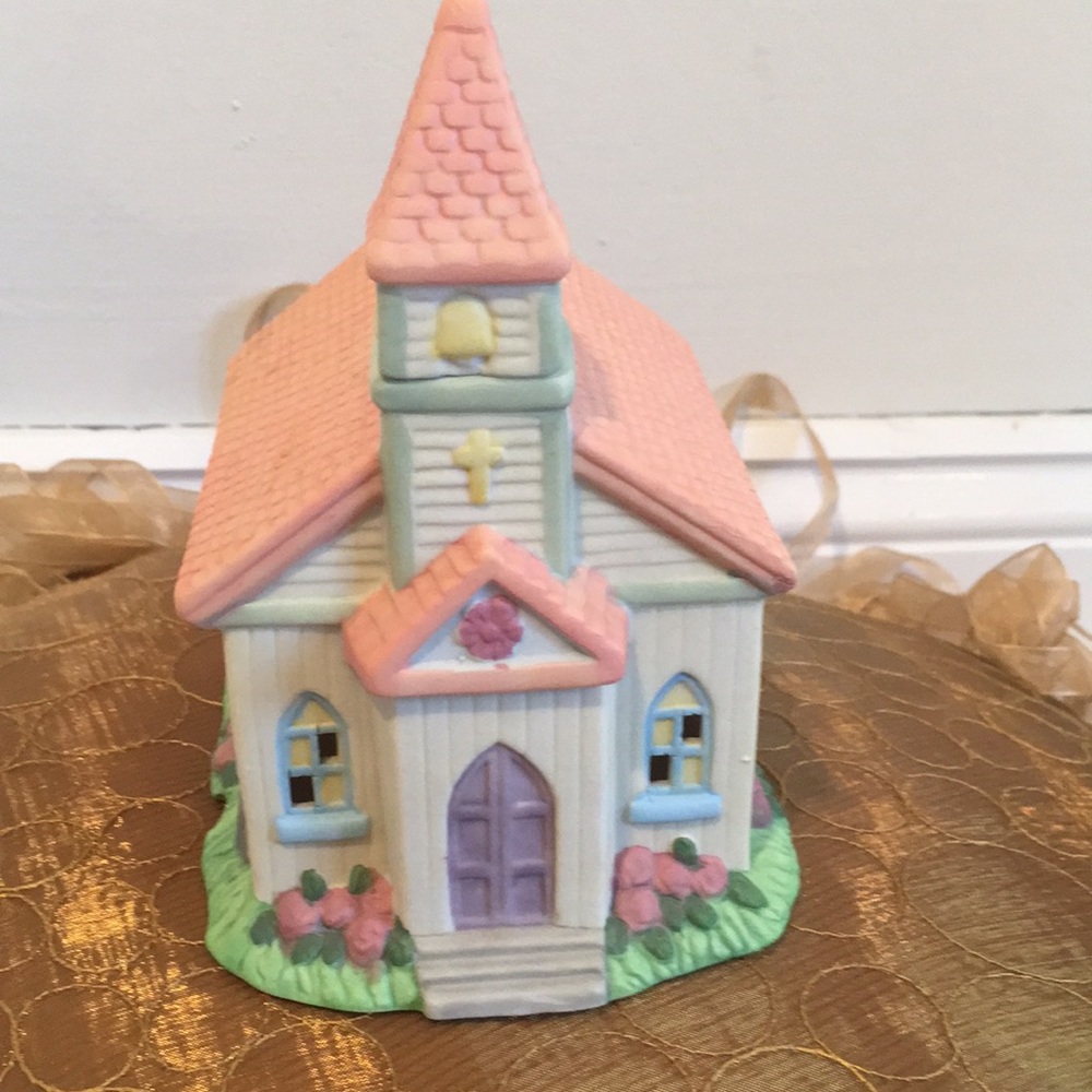 NWT and vintage 1990s spring porcelain house, Church - Picture 1 of 4
